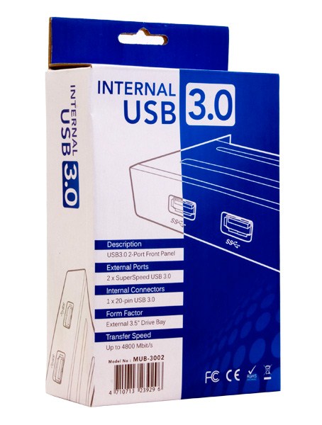 CHIEFTEC MUB-3002 USB 3.0 Front Panel, 2 x USB 3.0