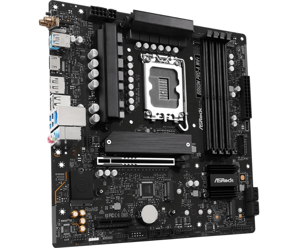 ASRock MB Sc LGA1851 B860M Pro-A WiFi, Intel B860, 4xDDR5, 1xDP, 1xHDMI, WiFi, mATX