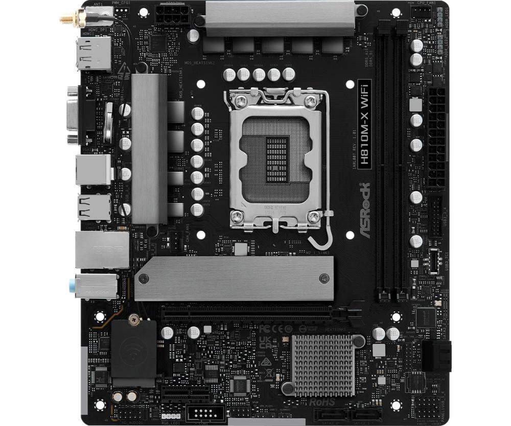 ASRock MB Sc LGA1851 H810M-X WIFI, Intel H810, 2xDDR5, 1xDP, 1xHDMI, 1xVGA, WiFi, mATX
