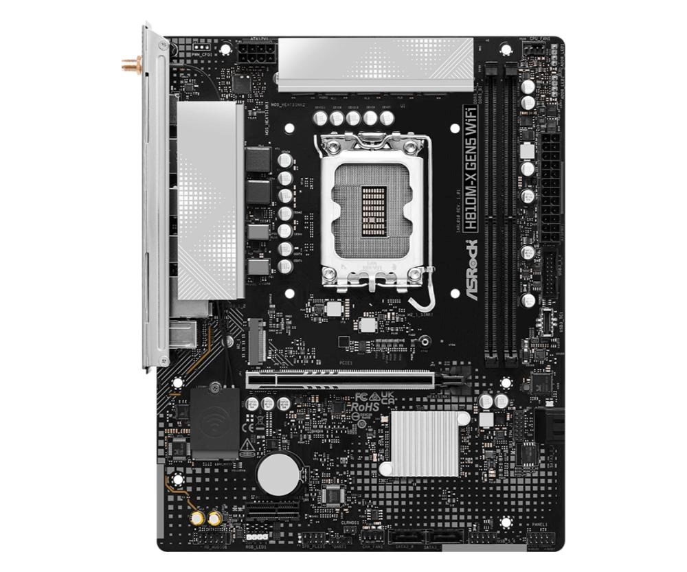 ASRock MB Sc LGA1851 H810M-X Gen5 WiFi, Intel H810, 2xDDR5, 1xDP, 1xHDMI, WiFi, mATX
