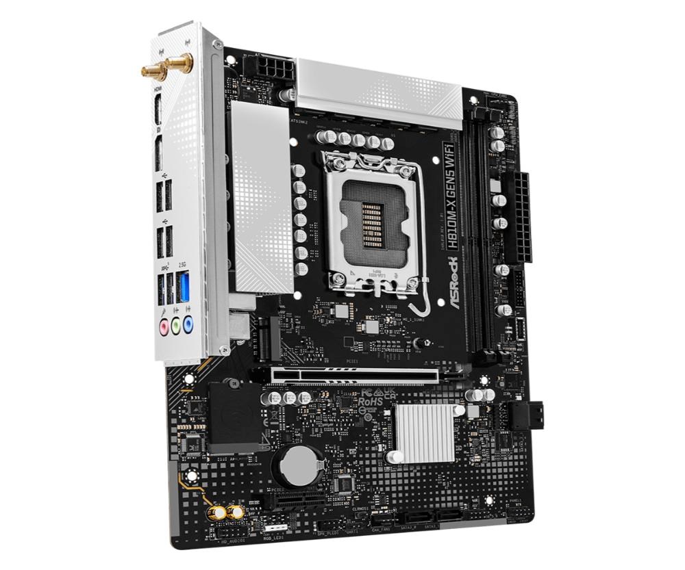 ASRock MB Sc LGA1851 H810M-X Gen5 WiFi, Intel H810, 2xDDR5, 1xDP, 1xHDMI, WiFi, mATX