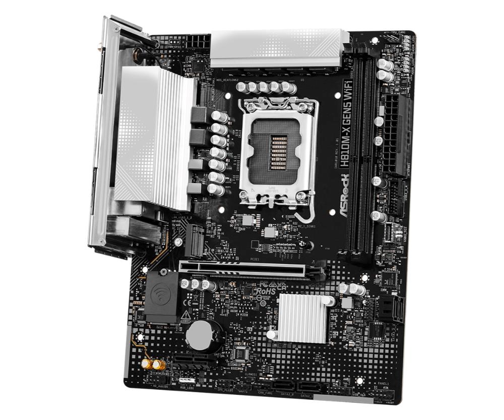 ASRock MB Sc LGA1851 H810M-X Gen5 WiFi, Intel H810, 2xDDR5, 1xDP, 1xHDMI, WiFi, mATX