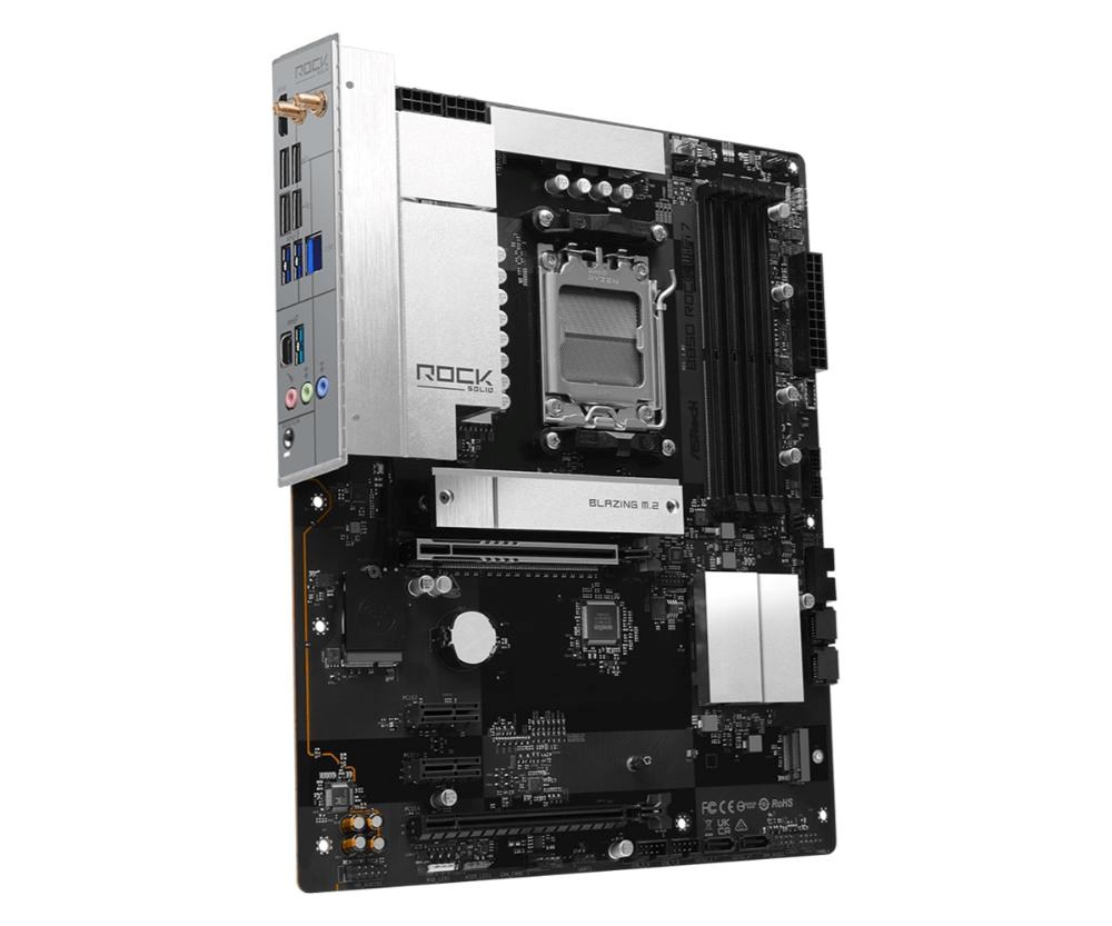 ASRock MB Sc AM5 B850 Rock WiFi 7,  AMD B850, 4xDDR5, 1xHDMI, WiFi, mATX