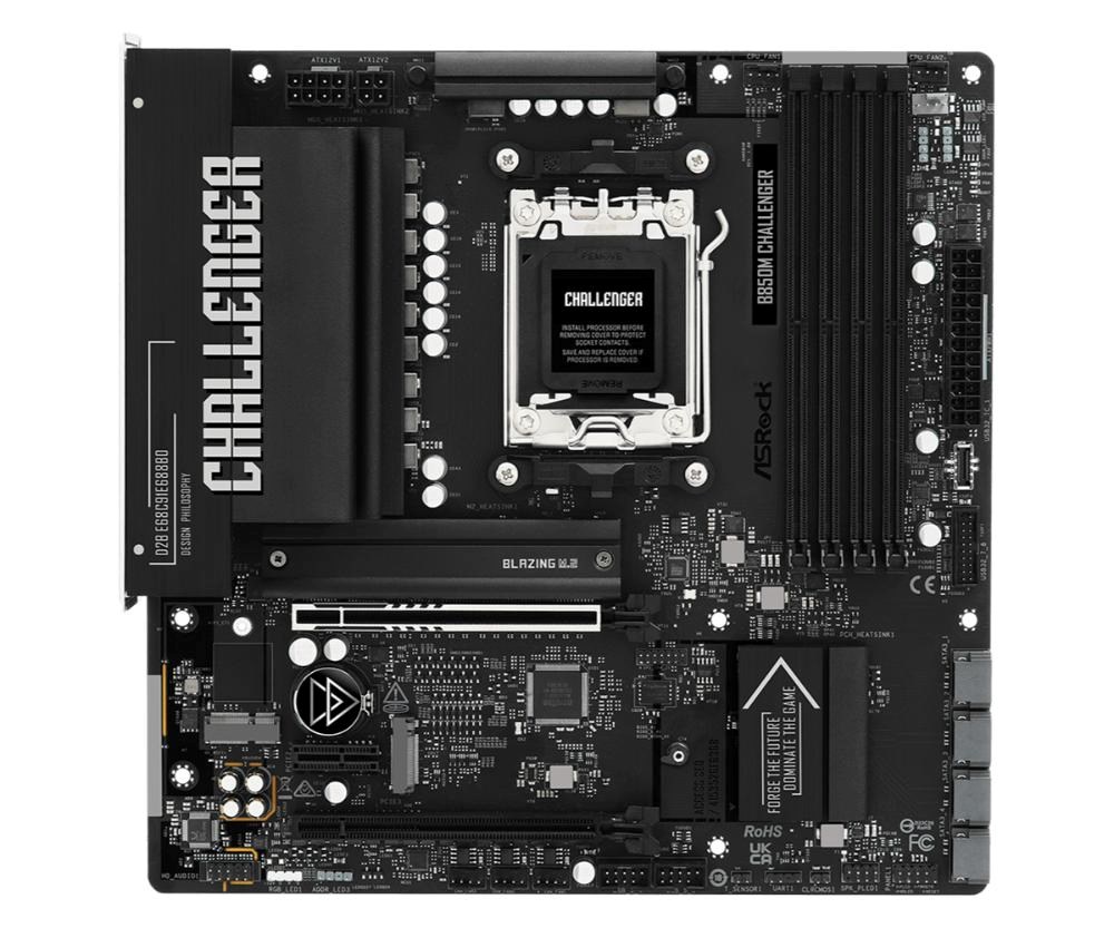 ASRock MB Sc AM5 B850M Challenger, AMD B850, 4xDDR5, 1xHDMI, mATX