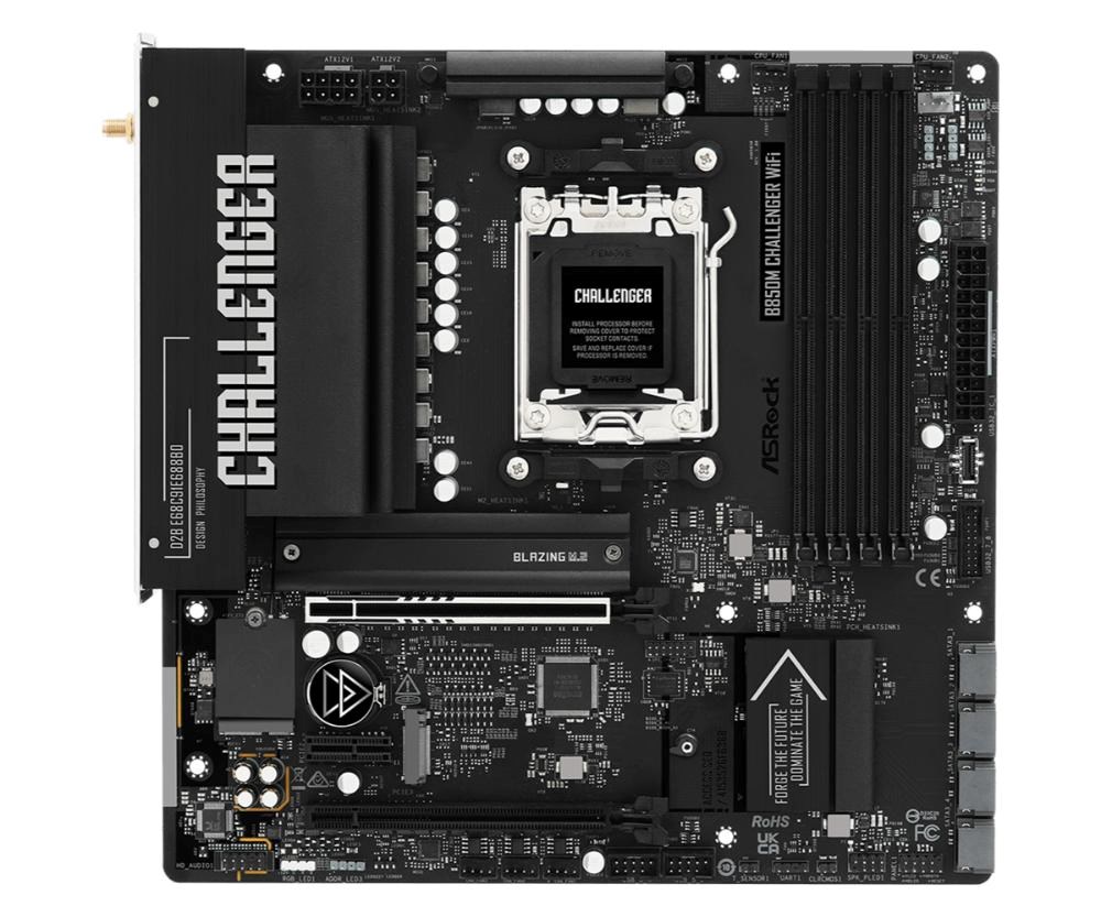 ASRock MB Sc AM5 B850M Challenger WiFi, AMD B850, 4xDDR5, 1xHDMI, WiFi, mATX