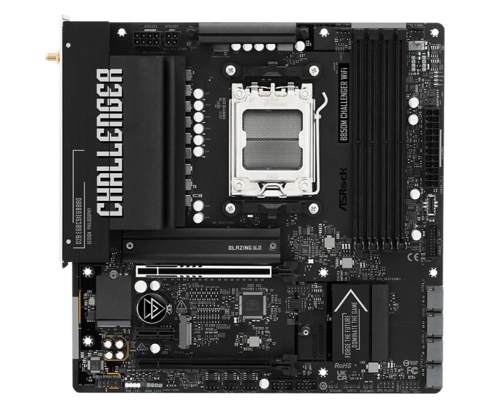 ASRock MB Sc AM5 B850M Challenger WiFi, AMD B850, 4xDDR5, 1xHDMI, WiFi, mATX