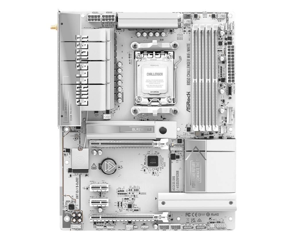 ASRock MB Sc AM5 B850M Challenger WiFi WHITE, AMD B850, 4xDDR5, 1xHDMI, WiFi, mATX