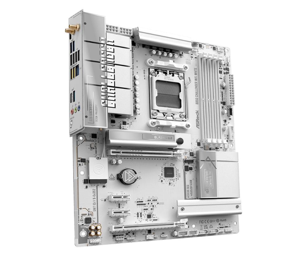 ASRock MB Sc AM5 B850M Challenger WiFi WHITE, AMD B850, 4xDDR5, 1xHDMI, WiFi, mATX