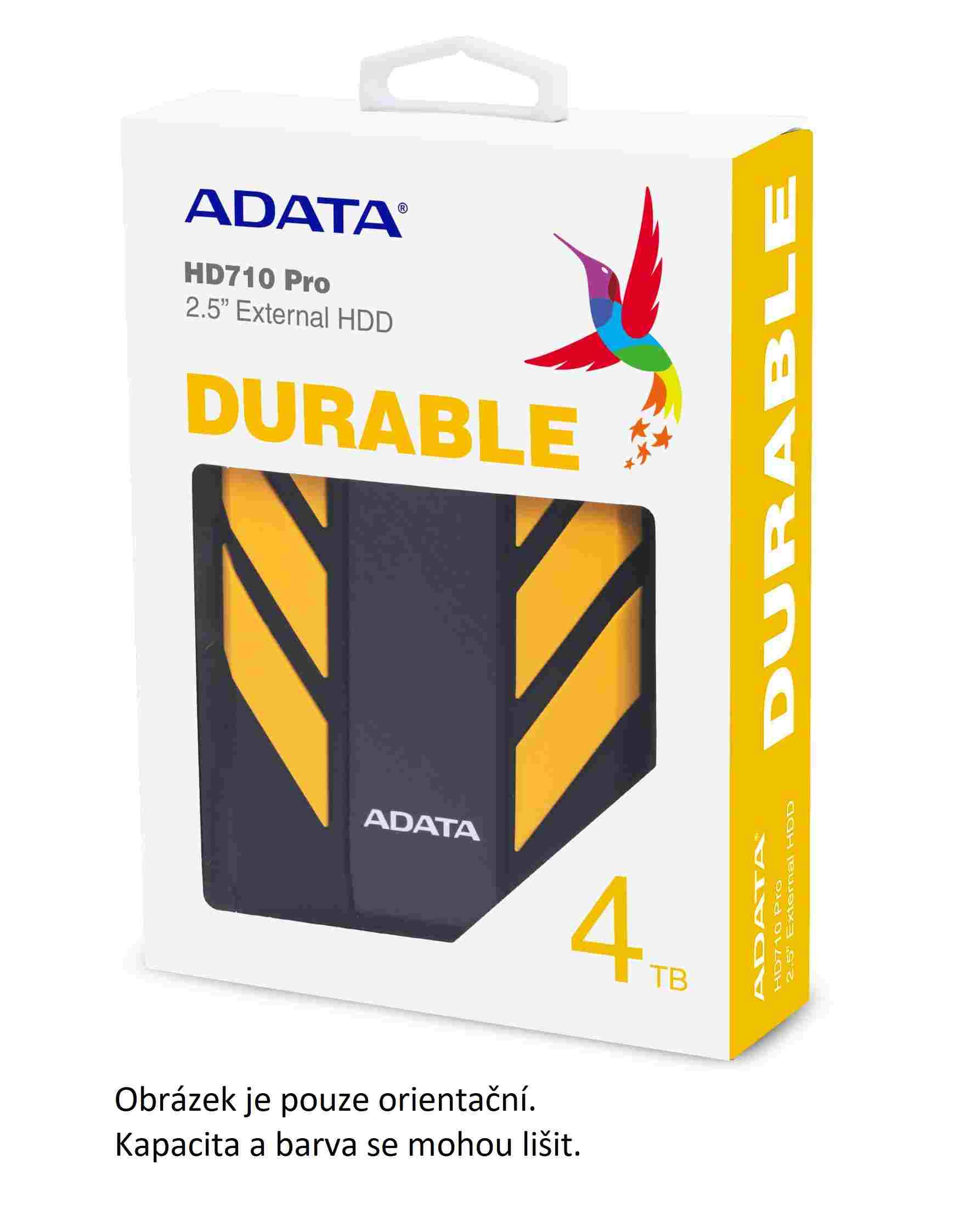 ADATA Externí HDD 1TB 2,5" USB 3.1 HD710 Pro, žlutá