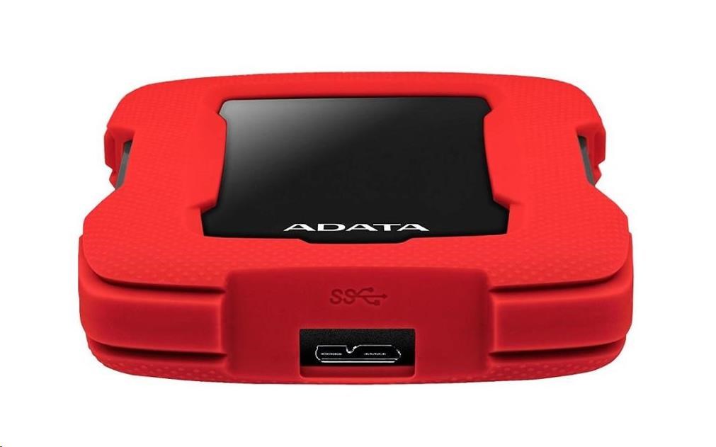 ADATA Externí HDD 1TB 2,5" USB 3.1 HD330, RED COLOR BOX, červený (gumový, nárazu odolný)
