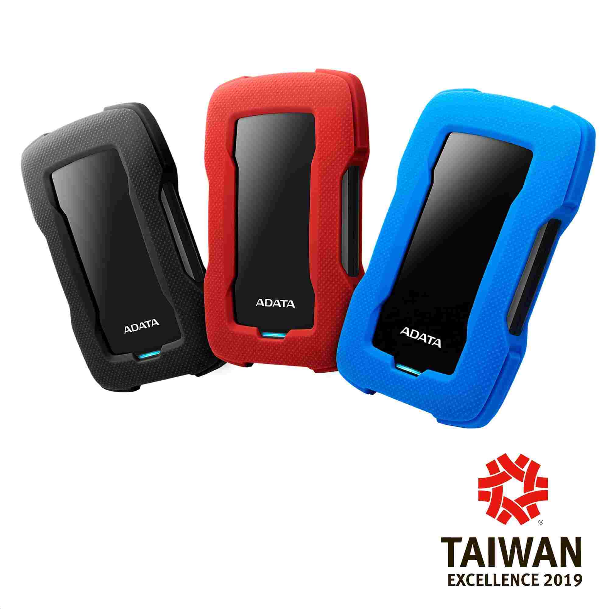 ADATA Externí HDD 1TB 2,5" USB 3.1 HD330, RED COLOR BOX, červený (gumový, nárazu odolný)