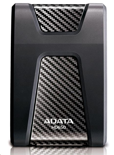 ADATA Externí HDD 1TB USB 3.1 DashDrive Durable HD650, černý (gumový, nárazu odolný)