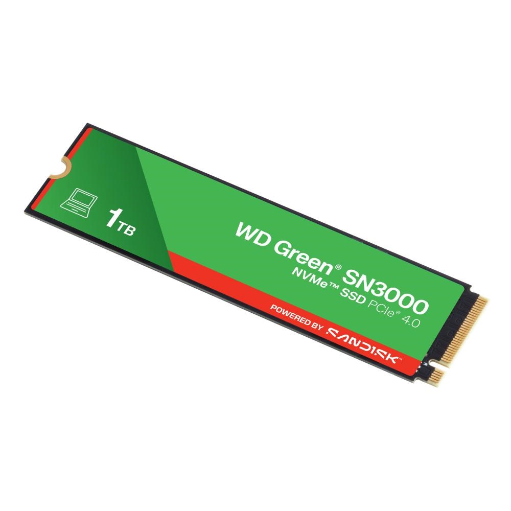 WD GREEN SSD 1TB SN3000 Powered by SanDisk, PCIe Gen4x4, M.2 2280, (R:5000/W:4200 MB/s)