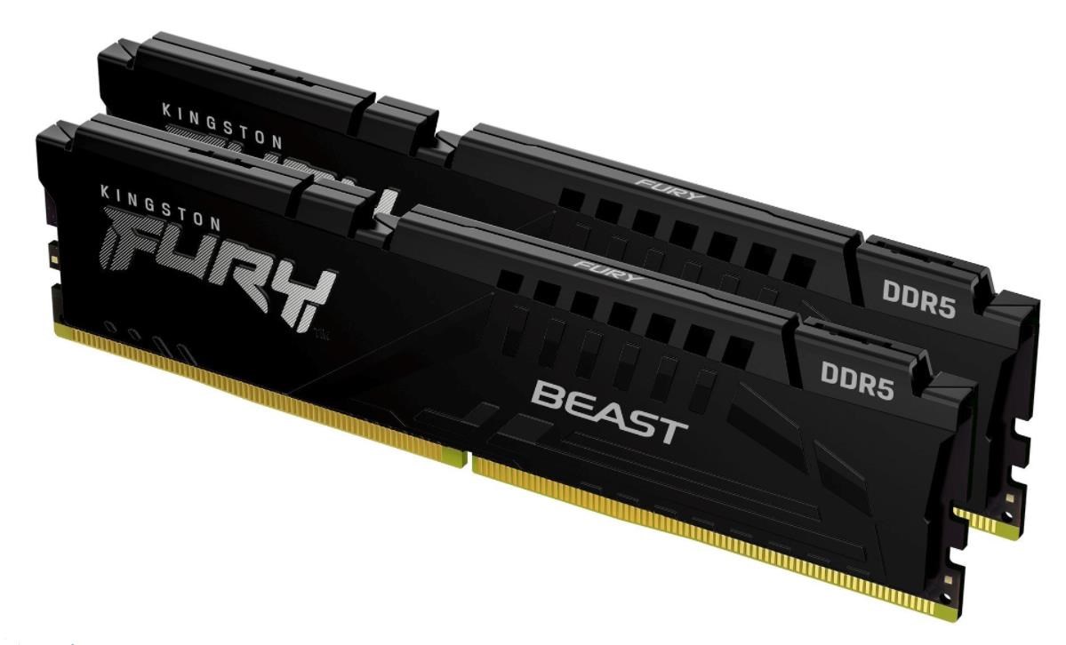KINGSTON DIMM DDR5 32GB (Kit of 2) 5600MT/s CL40 FURY Beast Černá