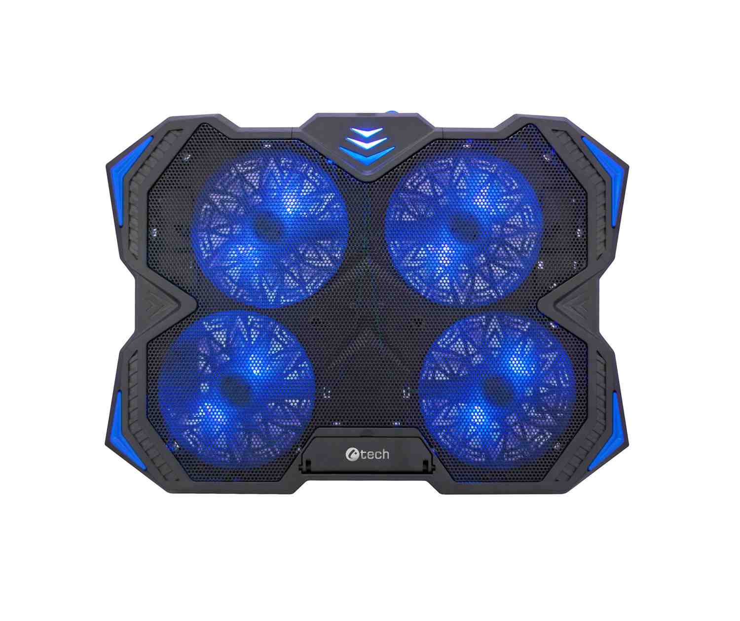C-TECH chladící podložka pod NTB Zefyros (GCP-01B), casual gaming, 17,3", modré podsvícení, regulace otáček