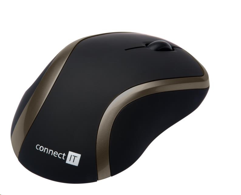 CONNECT IT Bezdrátová laserová myš WM2200 (+ 2x AAA baterie zdarma), černá