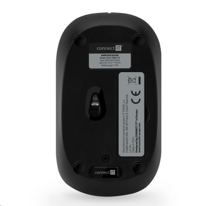 CONNECT IT Combo bezdrátová černá klávesnice + myš, CZ + SK layout