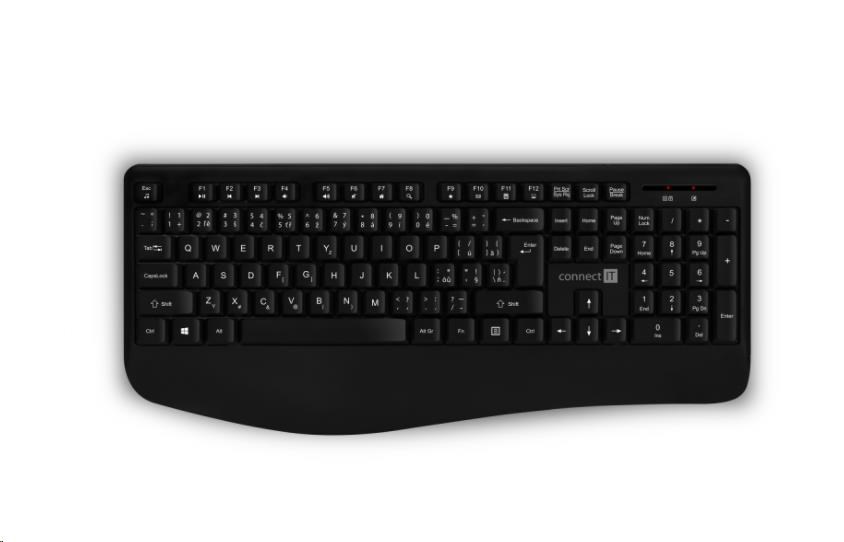 CONNECT IT Combo bezdrátová černá klávesnice + myš, CZ + SK layout