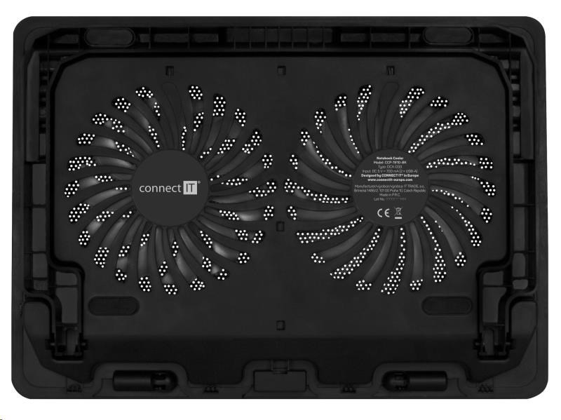 CONNECT IT chladící podložka pod notebook FrostBreeze, černá