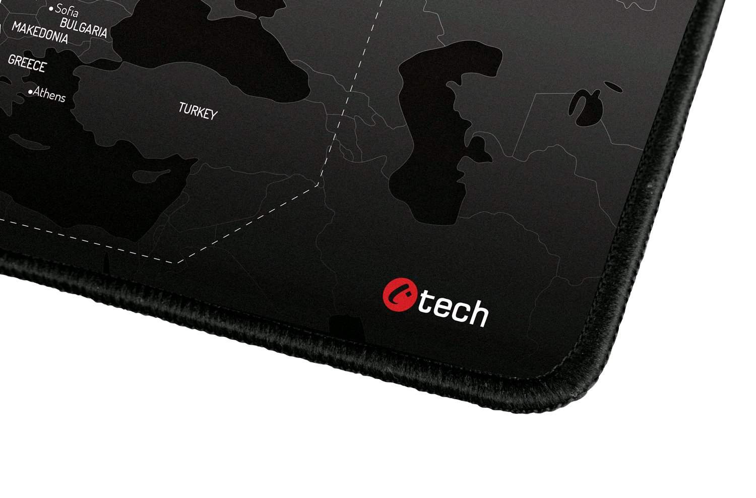 C-TECH herní podložka pod myš MP-01W (World), 900x270x4mm, obšité okraje