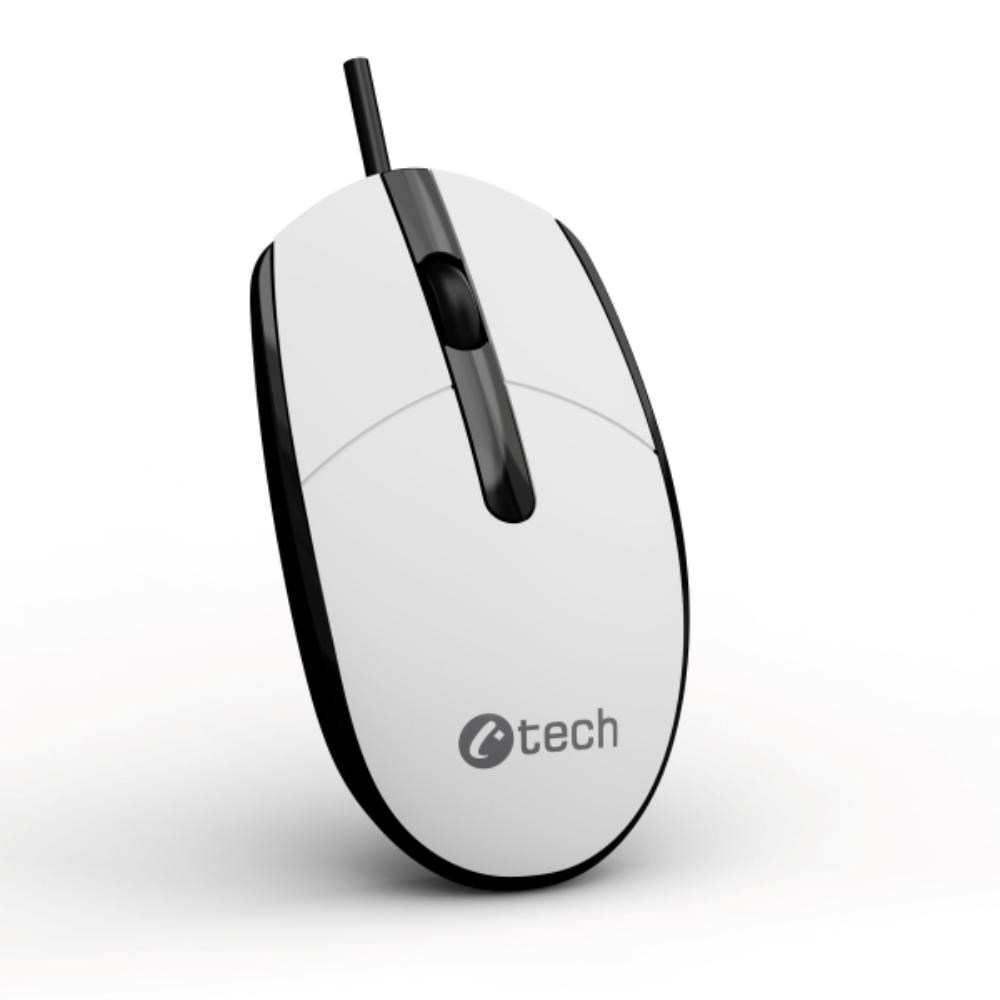 C-TECH Myš WM-10, černo/bílá, USB