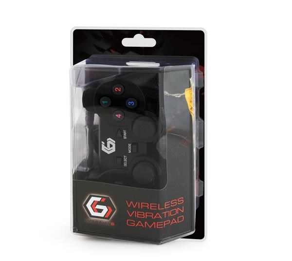 GEMBIRD gamepad JPD-WDV-01, vibrační, bezdrátový, PC/PS2/PS3, USB