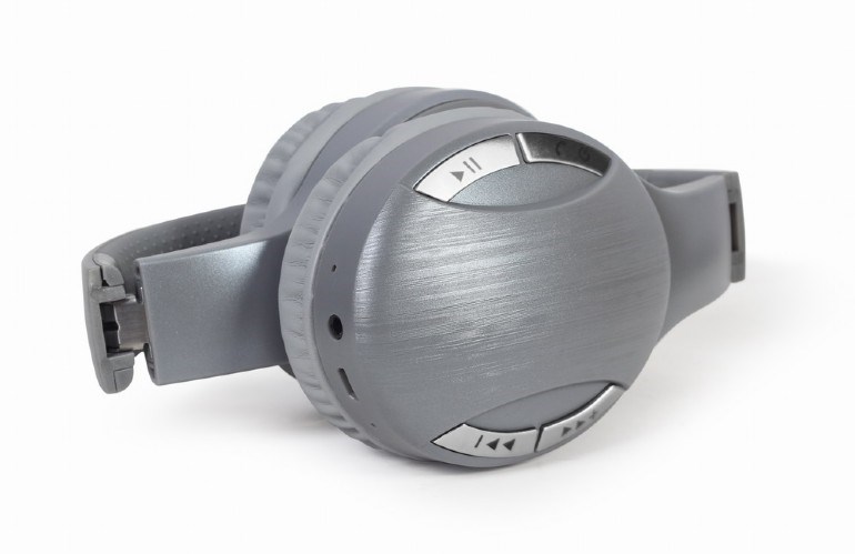 GEMBIRD Sluchátka BTHS-01, mikrofon, Bluetooth, stříbrné