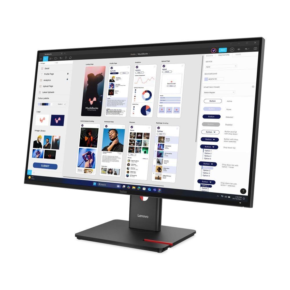 LENOVO LCD T32UD-40 - 31.5",IPS,16:9,3840x2160,60Hz,350cd/m2,1500:1,4ms(GtG),HDMI,DP,USB Hub,USB-C,RJ45,Pivot