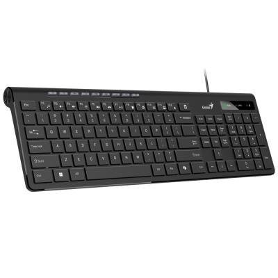 GENIUS klávesnice Slimstar 230 II, Drátová, USB, černá, CZ+SK layout