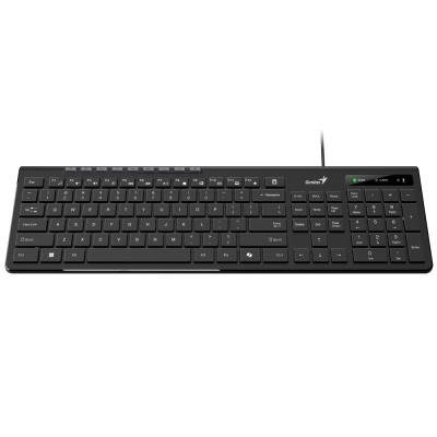 GENIUS klávesnice Slimstar 230 II, Drátová, USB, černá, CZ+SK layout