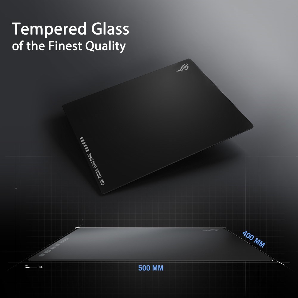 ASUS podložka pod myš ROG Moonstone ACE (vel. L / Black), sklo