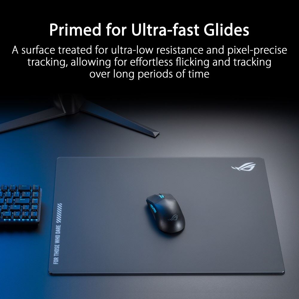 ASUS podložka pod myš ROG Moonstone ACE (vel. L / Black), sklo