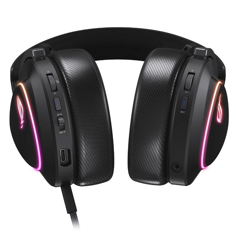 ASUS sluchátka ROG DELTA II, Bezdrátové 2.4GHz, ARGB, černá