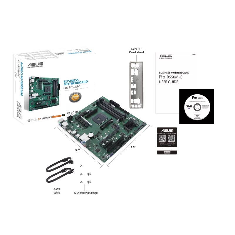 ASUS MB Sc AM4 PRO B550M-C/CSM, AMD B550, 4xDDR4, 2xDP, 1xHDMI, mATX