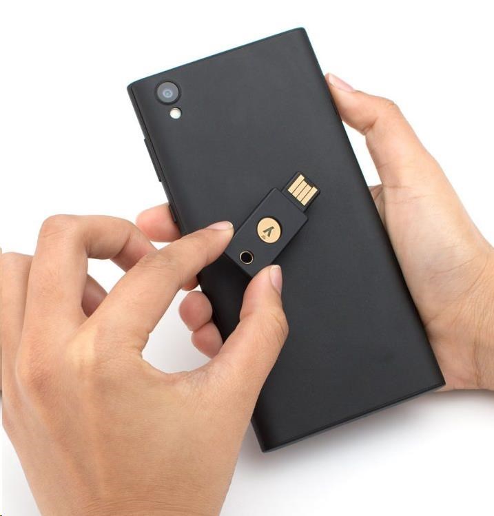 YubiKey 5 NFC - USB-A, klíč/token s vícefaktorovou autentizaci (NFC), podpora OpenPGP a Smart Card (2FA)