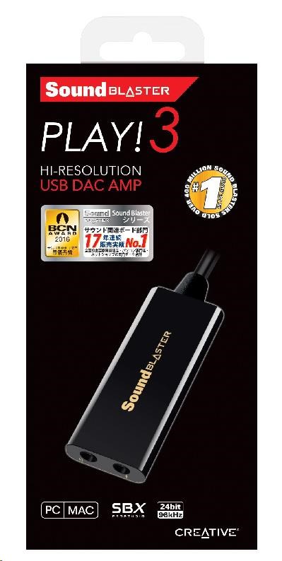 Creative Sound Blaster Play! 3, USB zvuková karta