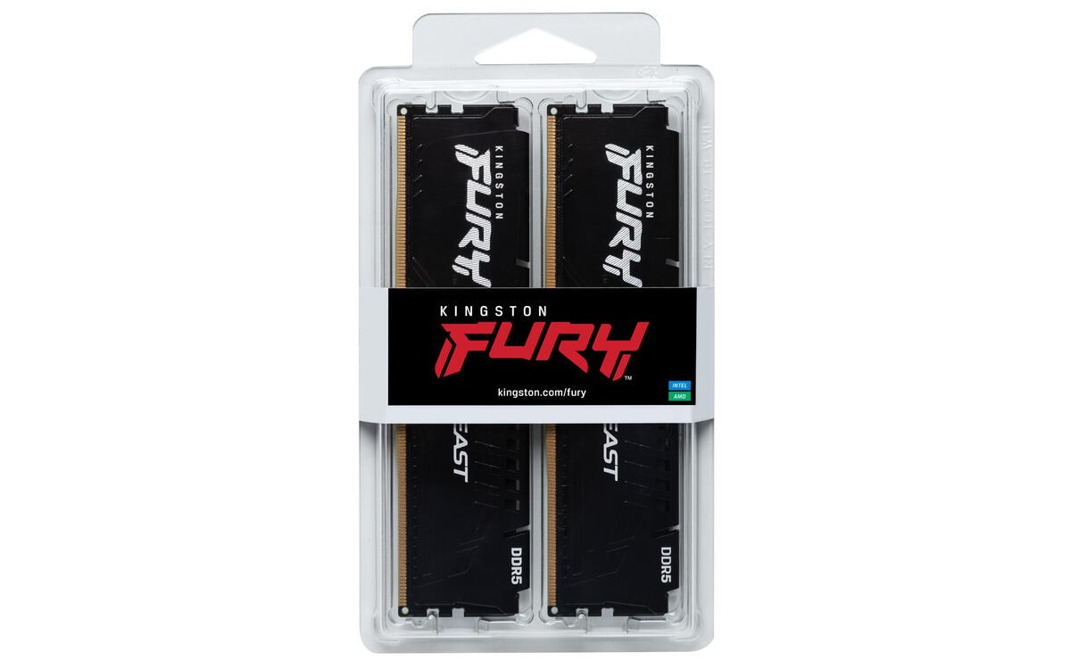 KINGSTON DIMM DDR5 16GB (Kit of 2) 6000MT/s CL30 FURY Beast EXPO Černá