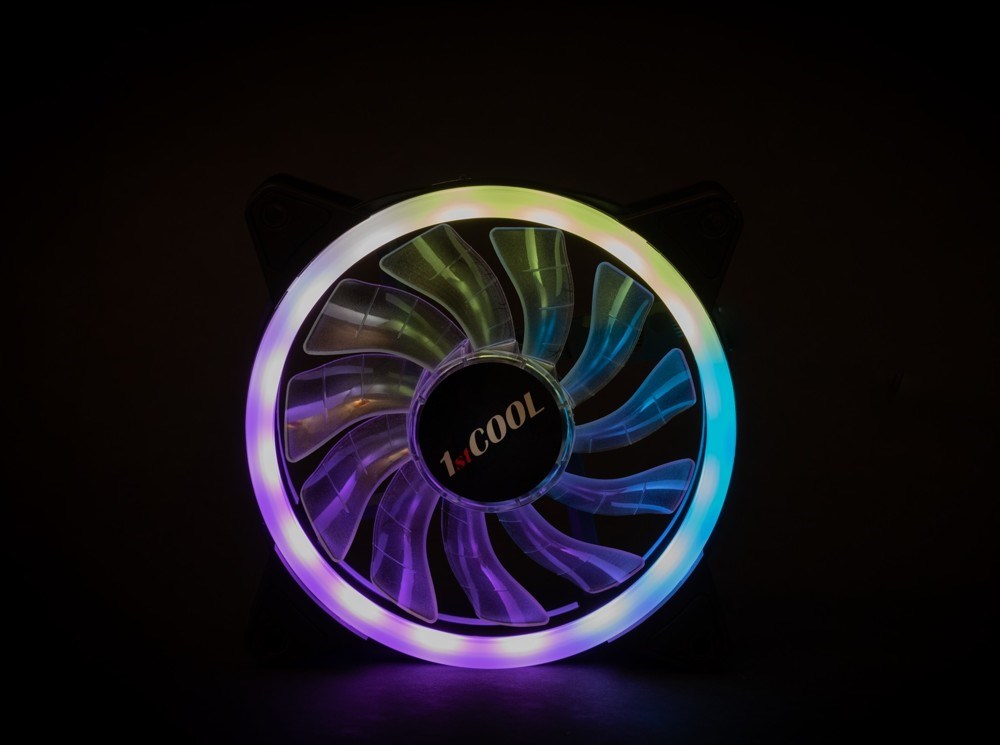 1stCOOL Fan AURA EVO Dual Ring ARGB ventilátor 12cm