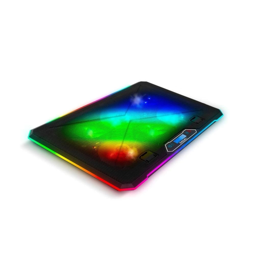 EVOLVEO Ania 9RGB, chladící podložka pod notebook, 6x ventilátor, RGB podsvícení ventilátorů a obvodu