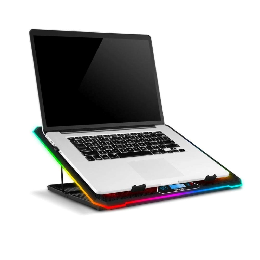 EVOLVEO Ania 9RGB, chladící podložka pod notebook, 6x ventilátor, RGB podsvícení ventilátorů a obvodu