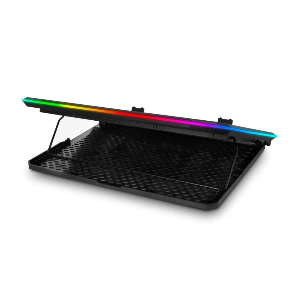 EVOLVEO Ania 9RGB, chladící podložka pod notebook, 6x ventilátor, RGB podsvícení ventilátorů a obvodu