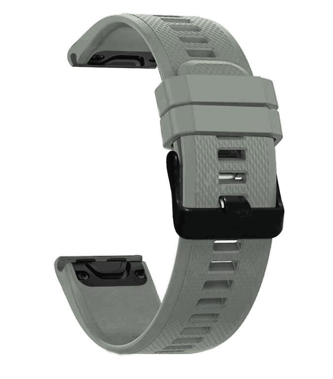 RhinoTech řemínek pro Garmin QuickFit sportovní silikonový 26mm šedý