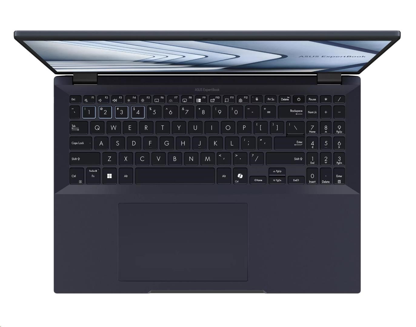 ASUS NTB ExpertBook B3 (B3604CVA-QV1552XA), Core 3 100U, 16" 1920x1200, 16GB, 256GB SSD, UHD, W11 Pro Edu, Star Black