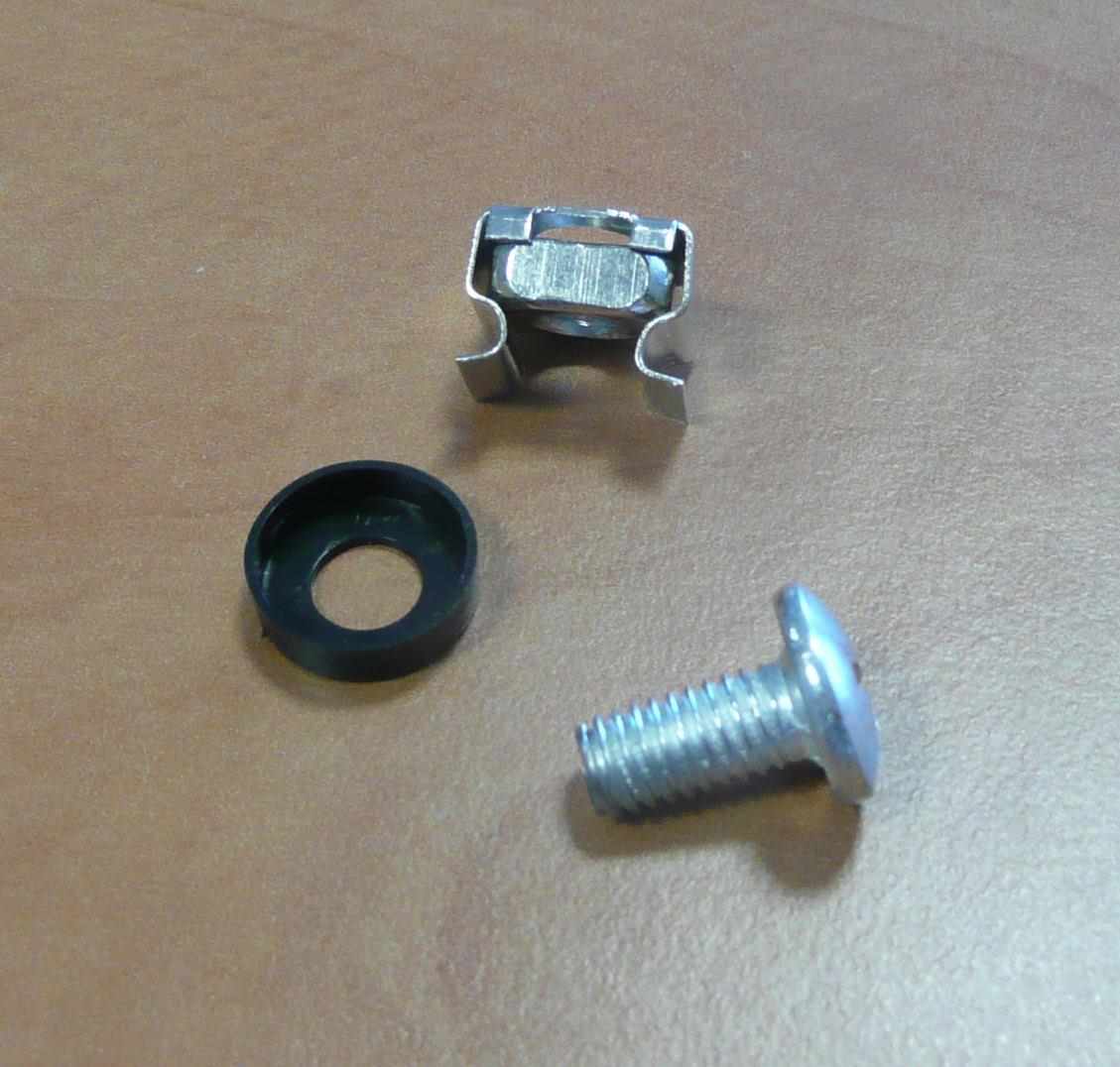 PremiumCord Sada montážní do racku ,4x šroub M6, 4x nut, 4x plastová podložka