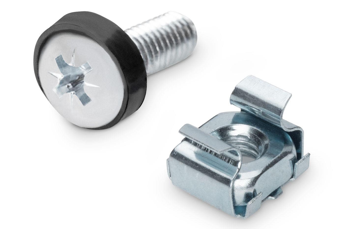 PremiumCord Sada montážní do racku ,4x šroub M6, 4x nut, 4x plastová podložka