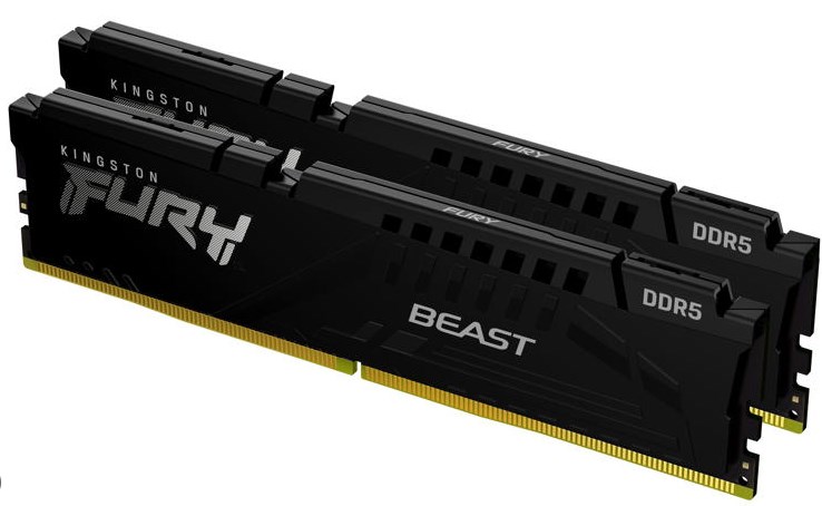 KINGSTON DIMM DDR5 16GB (Kit of 2) 5200MT/s CL40 FURY Beast Černá