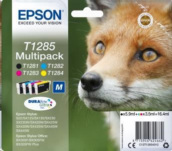 EPSON ink Multipack "Liška" 4-colours T1285 DURABrite Ultra Ink