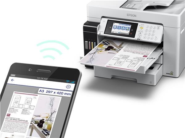 EPSON tiskárna ink EcoTank L15180, 4in1, 4800x1200dpi, A3, USB, 25PPM, 4ink,Záruka 5 let po registraci zdarma