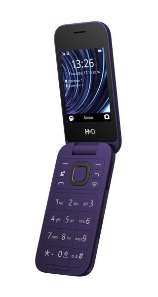 BAZAR - HMD Nokia 2660 Flip Dual SIM, 4G, fialová (2025), (CZ, SK, HU) - rozbaleno, použito