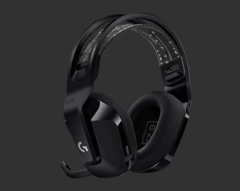 Logitech herní sluchátka G733, LIGHTSPEED Wireless RGB Gaming Headset, EMEA, black